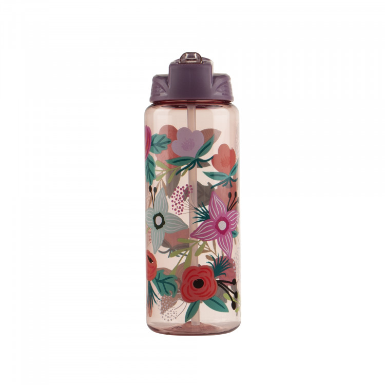 Botella  cylinder w/graphics, w/midway sipper colored 32oz