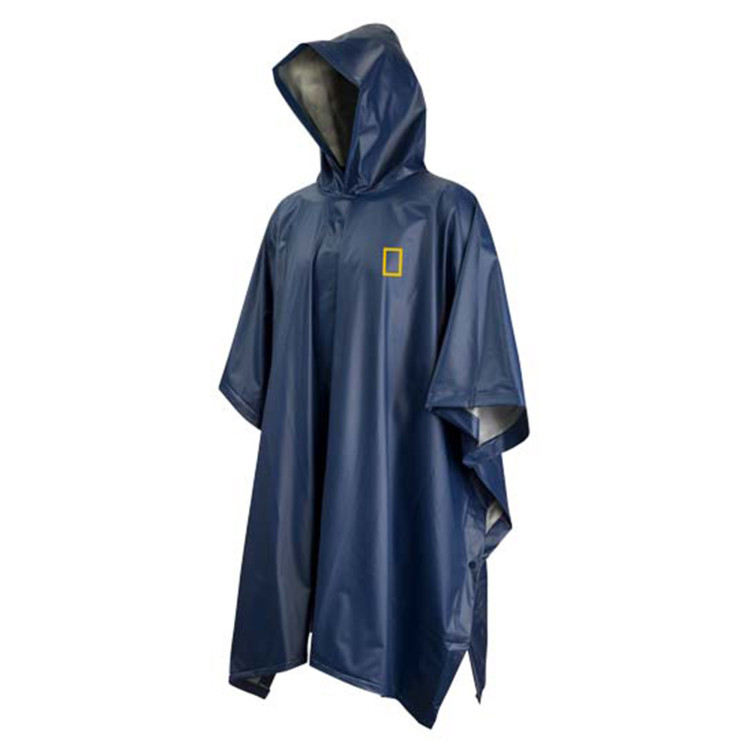 Poncho para la lluvia  azul national geographic