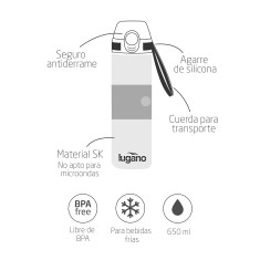 Botella Lugano City 650 ml