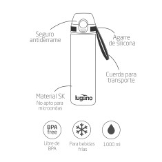 Botella Lugano Peak 1000 ml